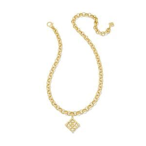 Kendra Scott Iris Statement Necklace - Gold/ White